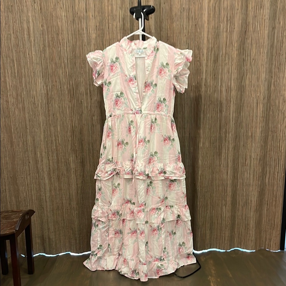 Floral Ruffle Maxi Dress